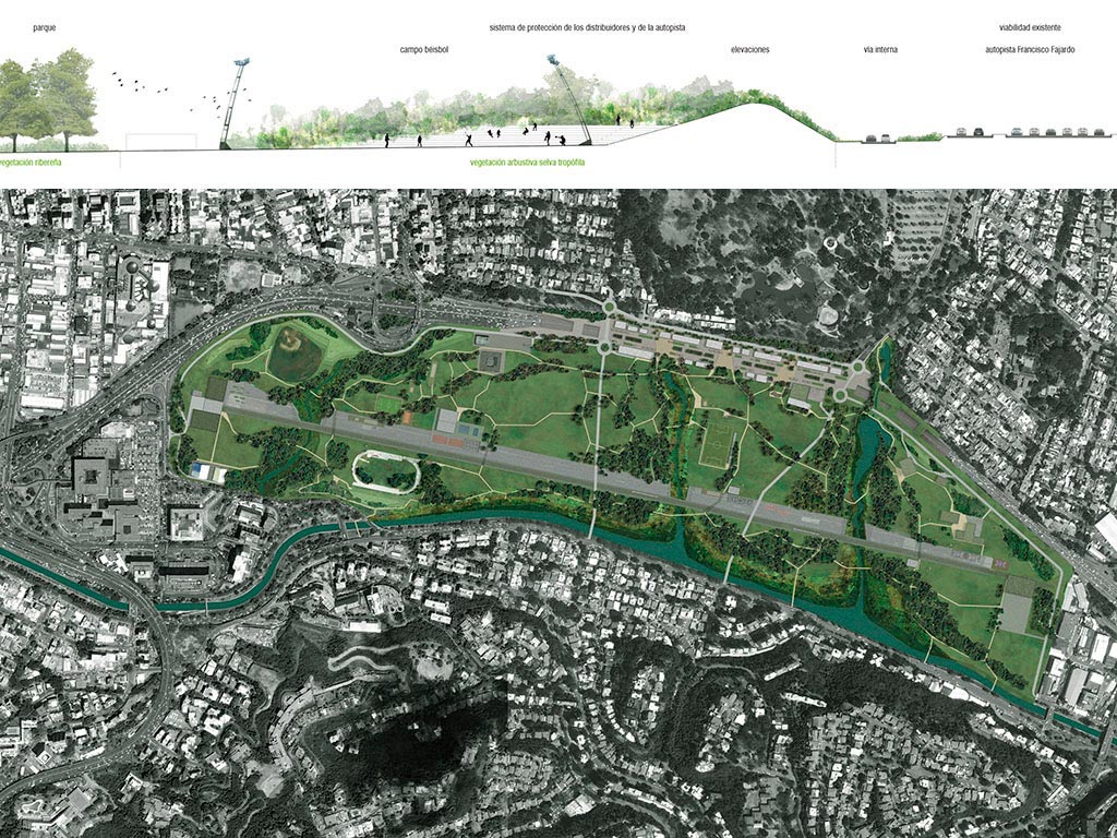 planta - concurso para la transformación de la base aérea “La Carlota”, Caracas (Venezuela)