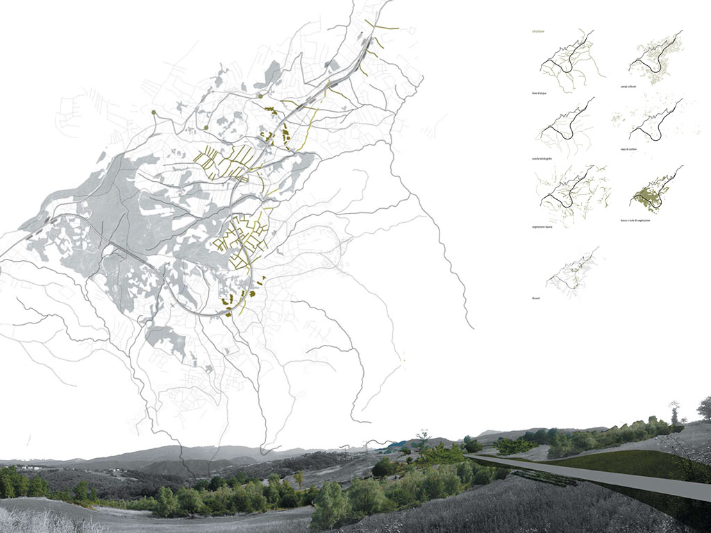 Concurso de ideas “Paesaggi in Movimento: La variante alla SS63”, Reggio Emilia, Italia