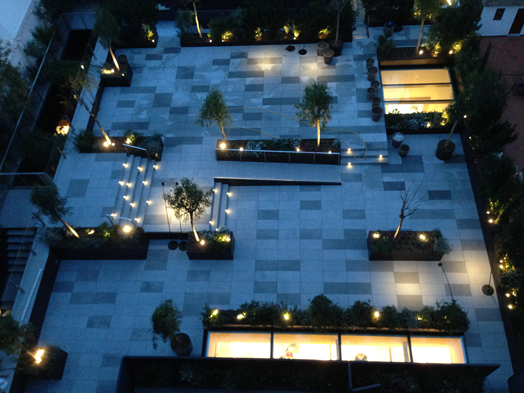 Ampliación terraza del hotel Mandarin Oriental Barcelona - vista nocturna